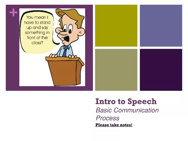 intro to speech basic communication process