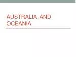 Australia and Oceania