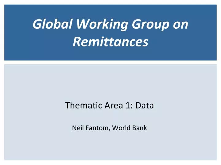 global working group on remittances