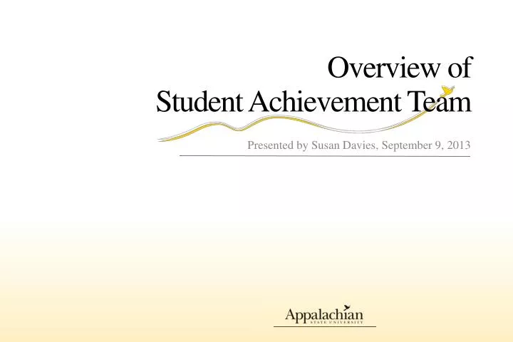 overview of student achievement team