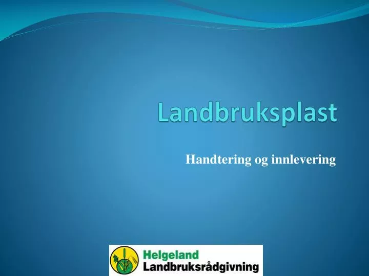 landbruksplast