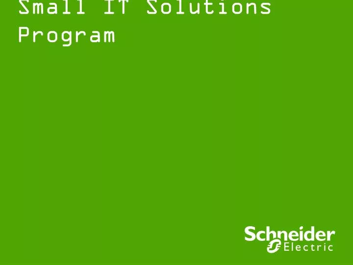 small it solutions program