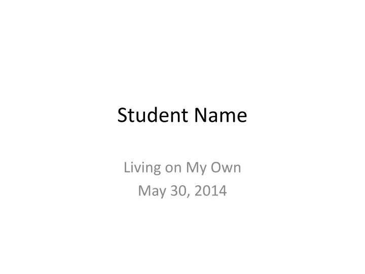 student name