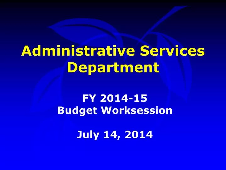 administrative services department