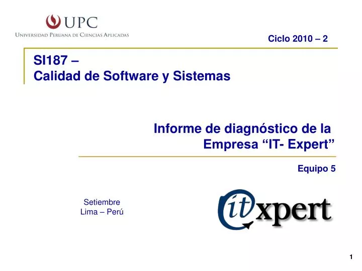 si187 calidad de software y sistemas