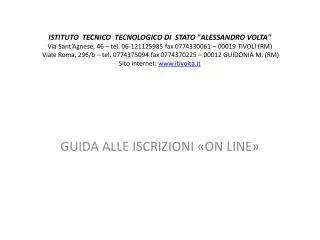 guida alle iscrizioni on line