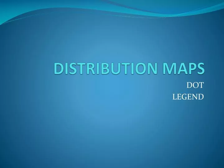 distribution maps