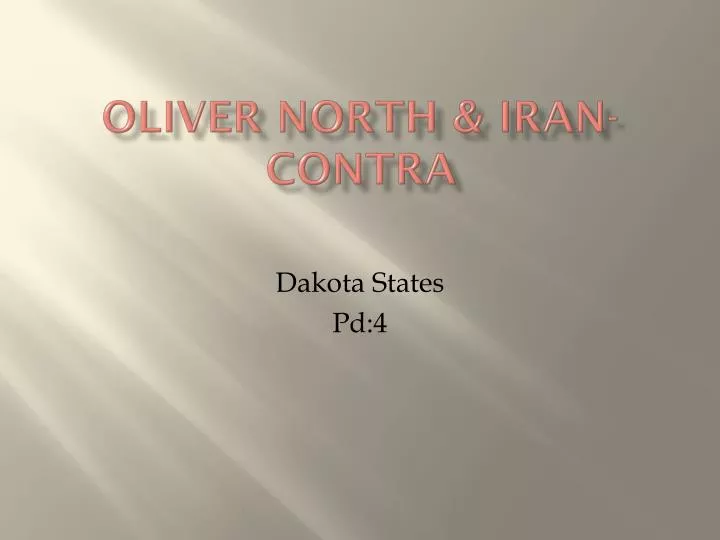 oliver north iran contra
