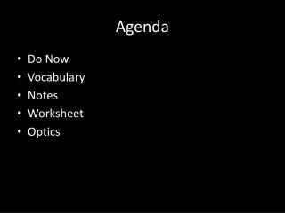 Agenda