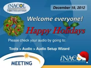 Welcome everyone! Happy Holidays