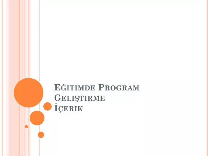 e itimde program geli tirme erik