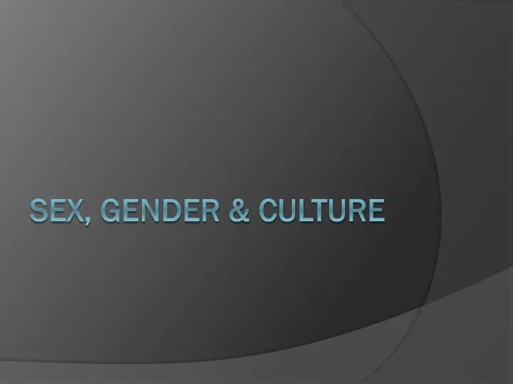 sex gender culture