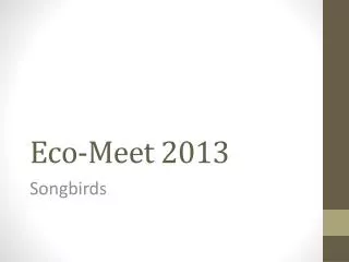 Eco-Meet 2013
