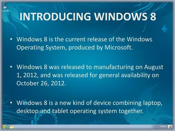 PPT - INTRODUCING WINDOWS 8 PowerPoint Presentation, free download - ID ...