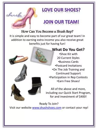 Love Our Shoes? Join Our Team!