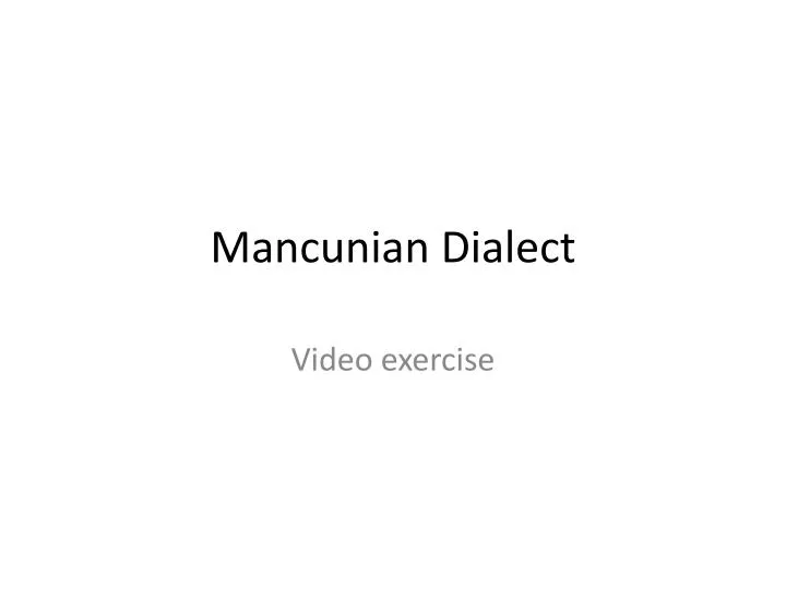 mancunian dialect