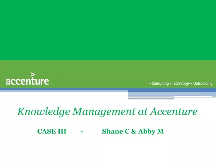 accenture knowledge management case study