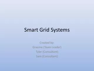 Smart Grid Systems