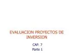 EVALUACION PROYECTOS DE INVERSION - slide 1