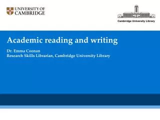 Academic reading and writing
