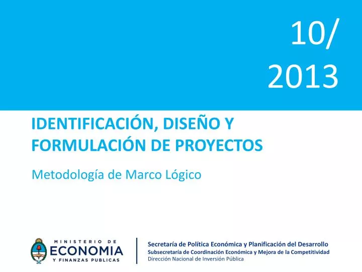 PPT - Identificación, Diseño Y Formulación De Proyectos PowerPoint ...