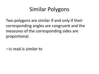Similar Polygons