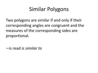 similar polygons