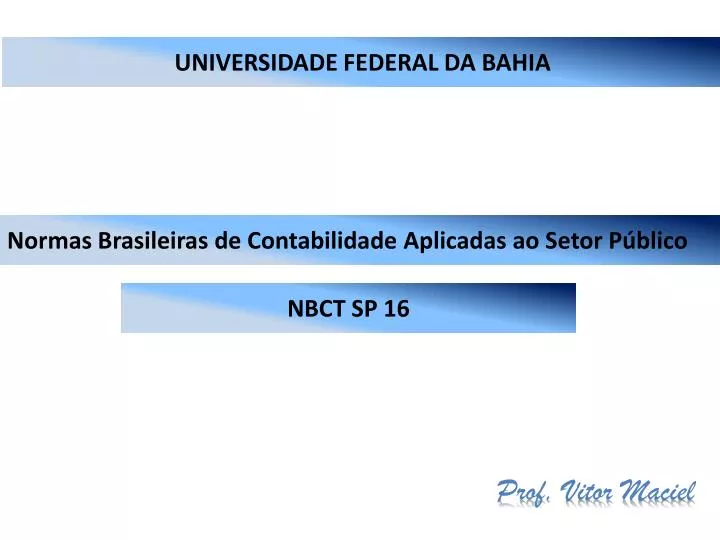 normas brasileiras de contabilidade aplicadas ao setor p blico