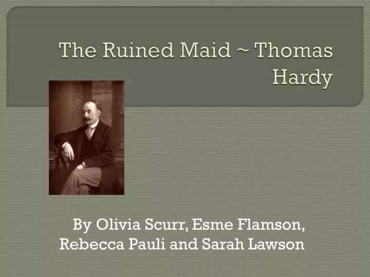 the ruined maid thomas hardy