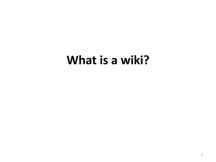what is a wiki