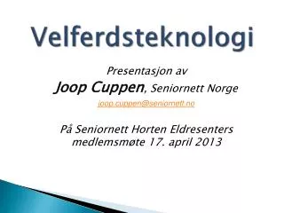 velferdsteknologi