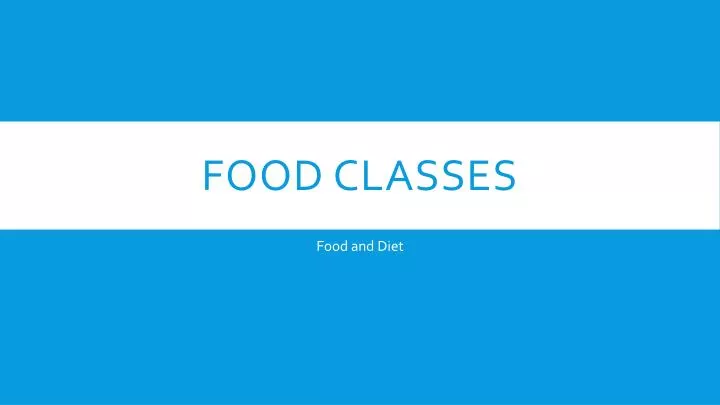 food classes