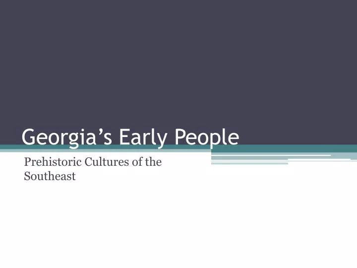 georgia s early people