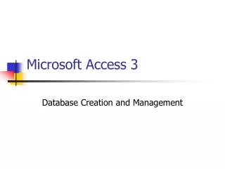 Microsoft Access 3