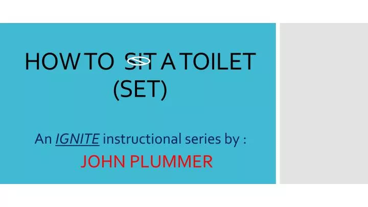 how to sit a toilet set