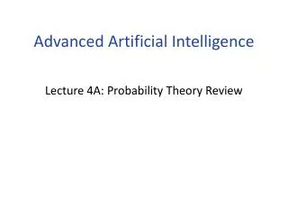 lecture 4a probability theory review