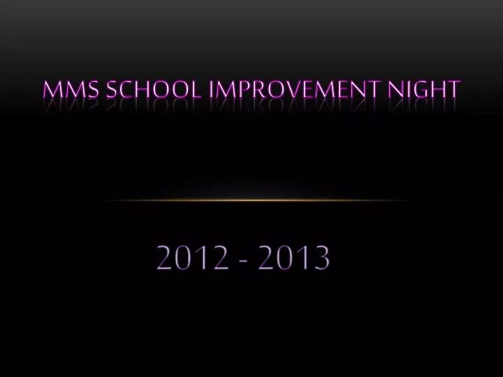 mms school improvement night