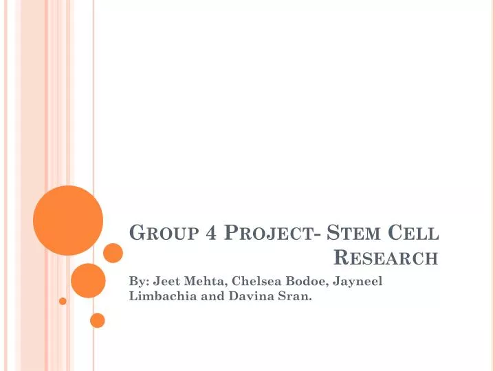 group 4 project stem cell research