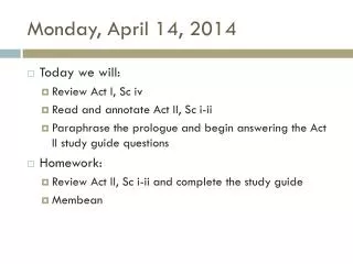 Monday, April 14, 2014