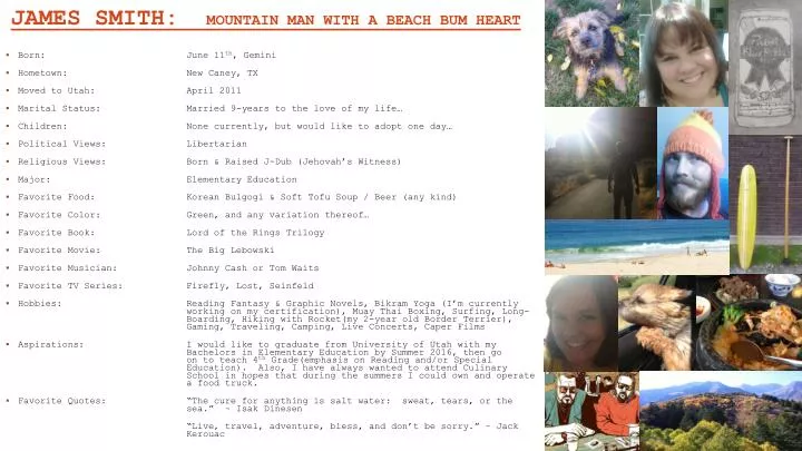 james smith mountain man with a beach bum heart