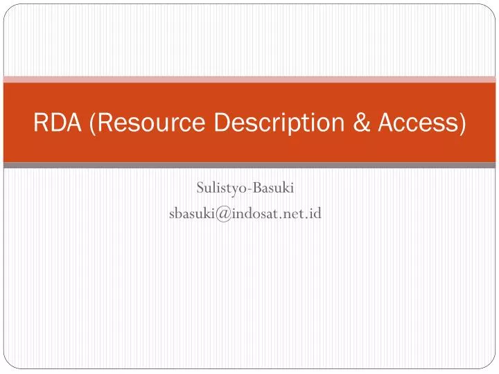 rda resource description access