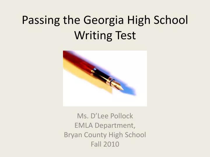 passing the georgia high school writing test