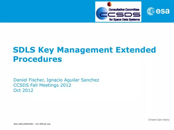 sdls key management extended procedures