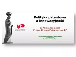 polityka patentowa a innowacyjno