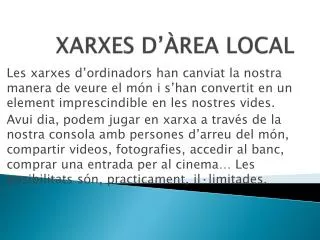 xarxes d rea local