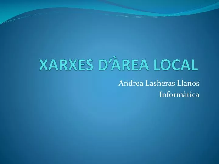 xarxes d rea local