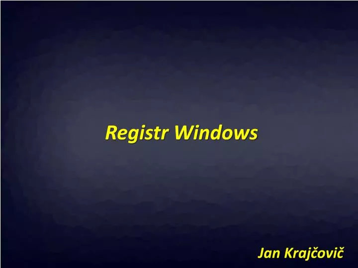 registr windows