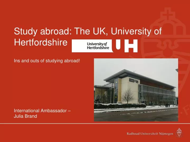 study abroad the uk university of hertfordshire