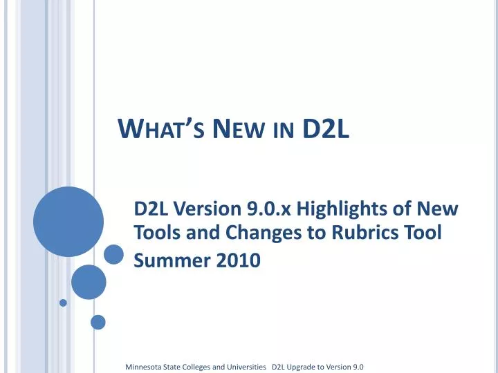 what s new in d2l