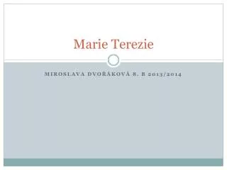 marie terezie